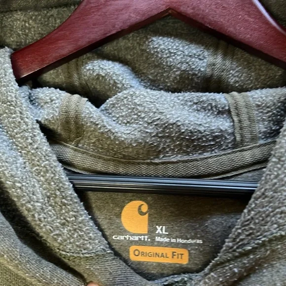 Carhartt Mens Sweatshirt Pullover Hoodie Kangaroo Pocket Size XL - Picture 8 of 14